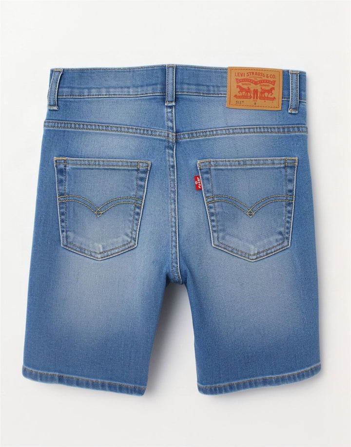 Shorts jeans Levi's Boys 511 Slim 7-8 anos W22 azul algodão