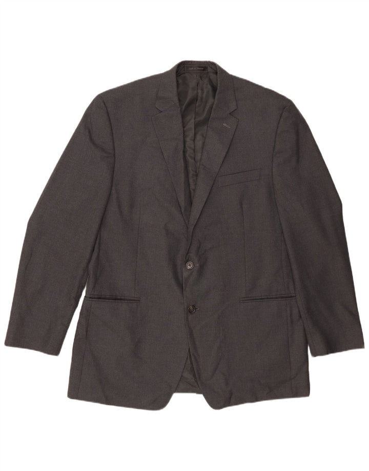 Jaqueta blazer masculina Chaps com 2 botões UK 44 2XL cinza poliéster