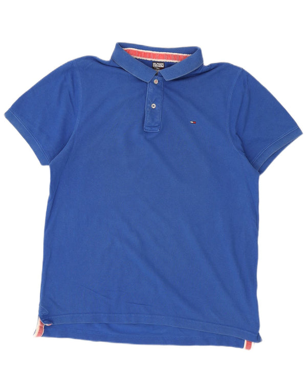 Camisa polo masculina Tommy Hilfiger 2XL algodão azul