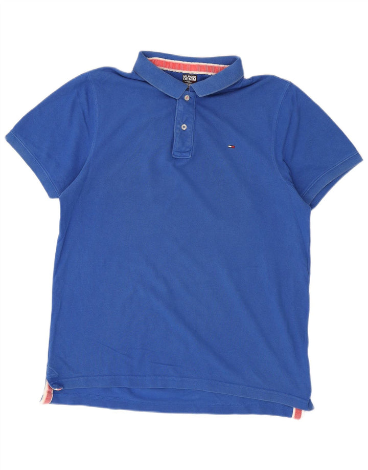 Camisa polo masculina Tommy Hilfiger 2XL algodão azul
