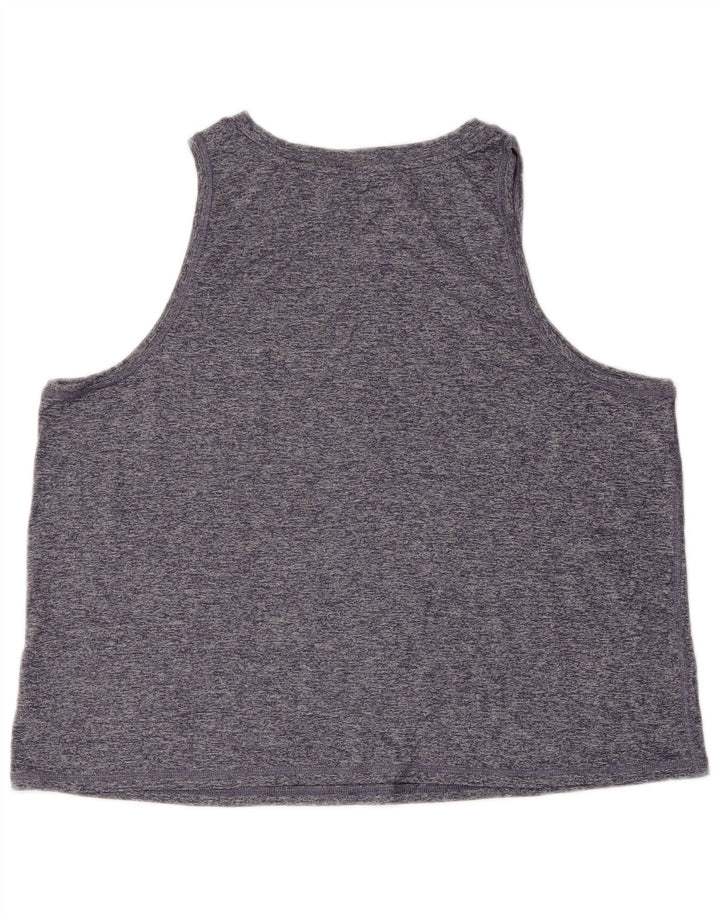 Top colete feminino ATHLETA UK 18 XL azul marinho poliéster manchado