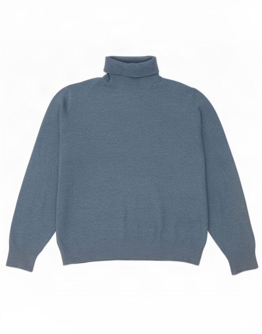 Suéter feminino Marks & Spencer com gola redonda Reino Unido 14 poliéster azul médio