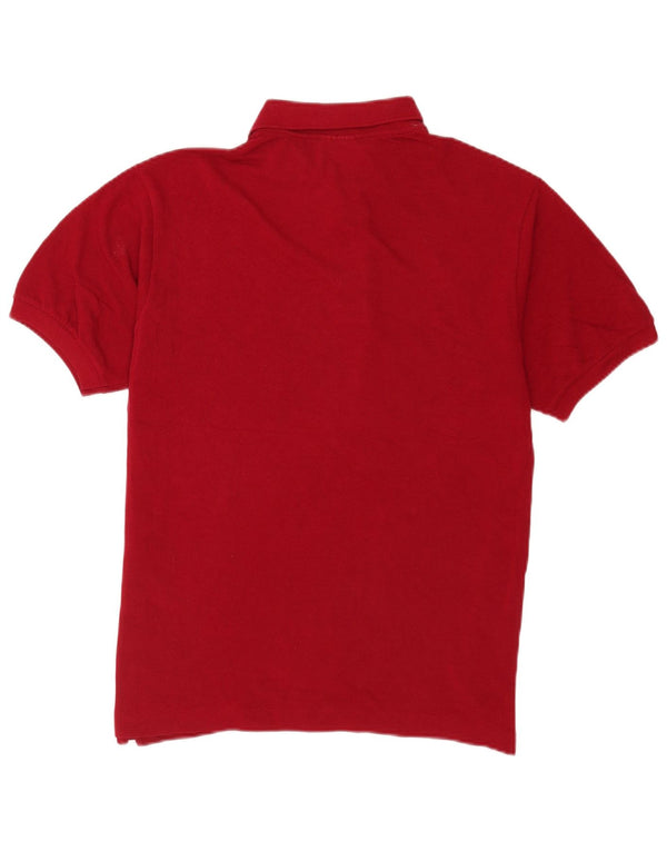 Camisa polo masculina Lacoste tamanho 5 grande algodão vermelho