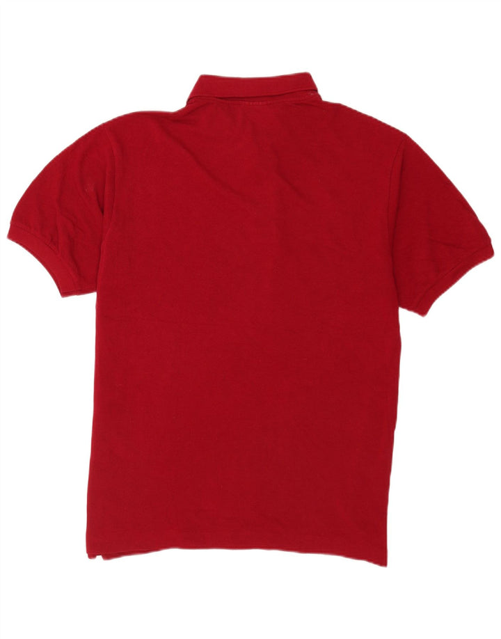 Camisa polo masculina Lacoste tamanho 5 grande algodão vermelho