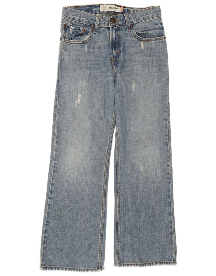 Calça jeans feminina Levi's 527 Distressed Bootcut tamanho 12 médio W28 L27 azul