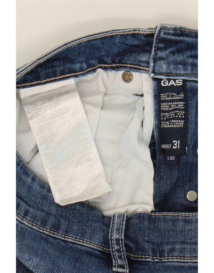 Gas Womens Slim Jeans W31 L27 Azul Algodão