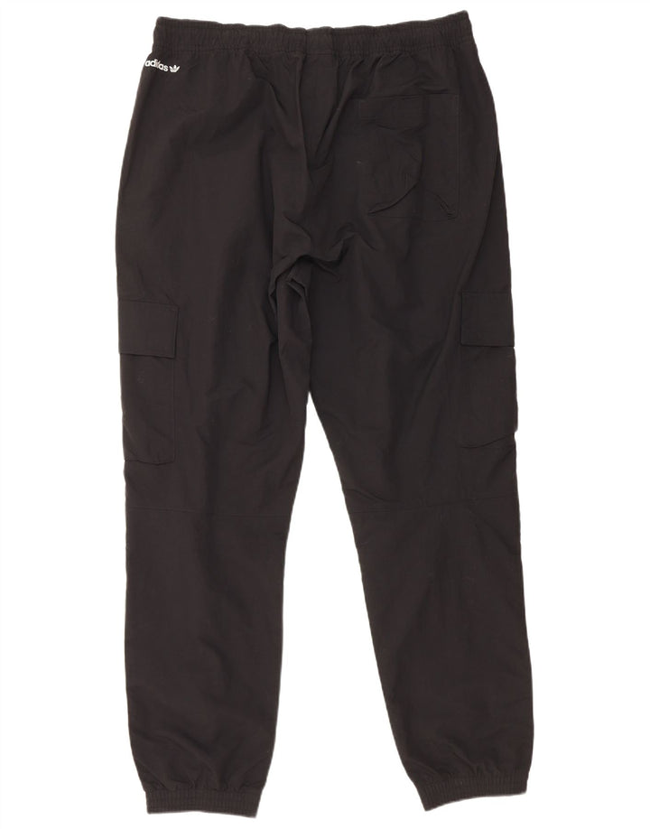 Adidas Mens Cargo Calças de treino Joggers XL Preto Poliéster