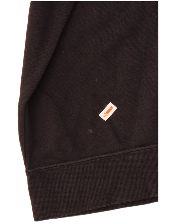 Nike feminino oversized moletom jumper reino unido 10 pequeno algodão preto