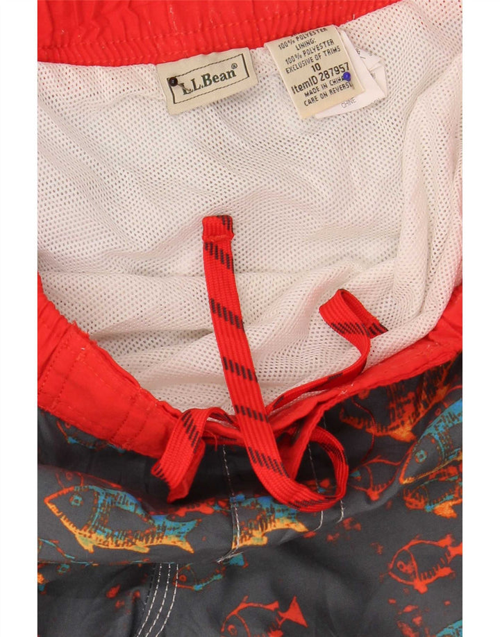 Shorts de natação L.L.Bean Boys Graphic 9-10 anos poliéster cinza