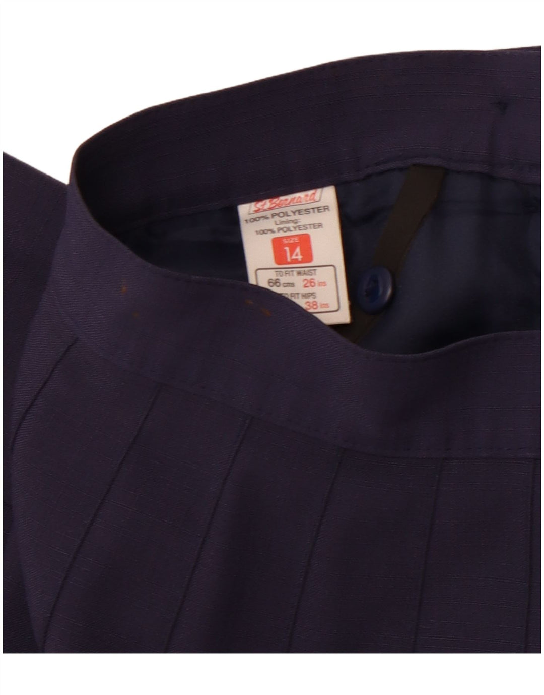 ST. BERNARD saia feminina cintura alta evasê UK 14 médio W28 azul marinho