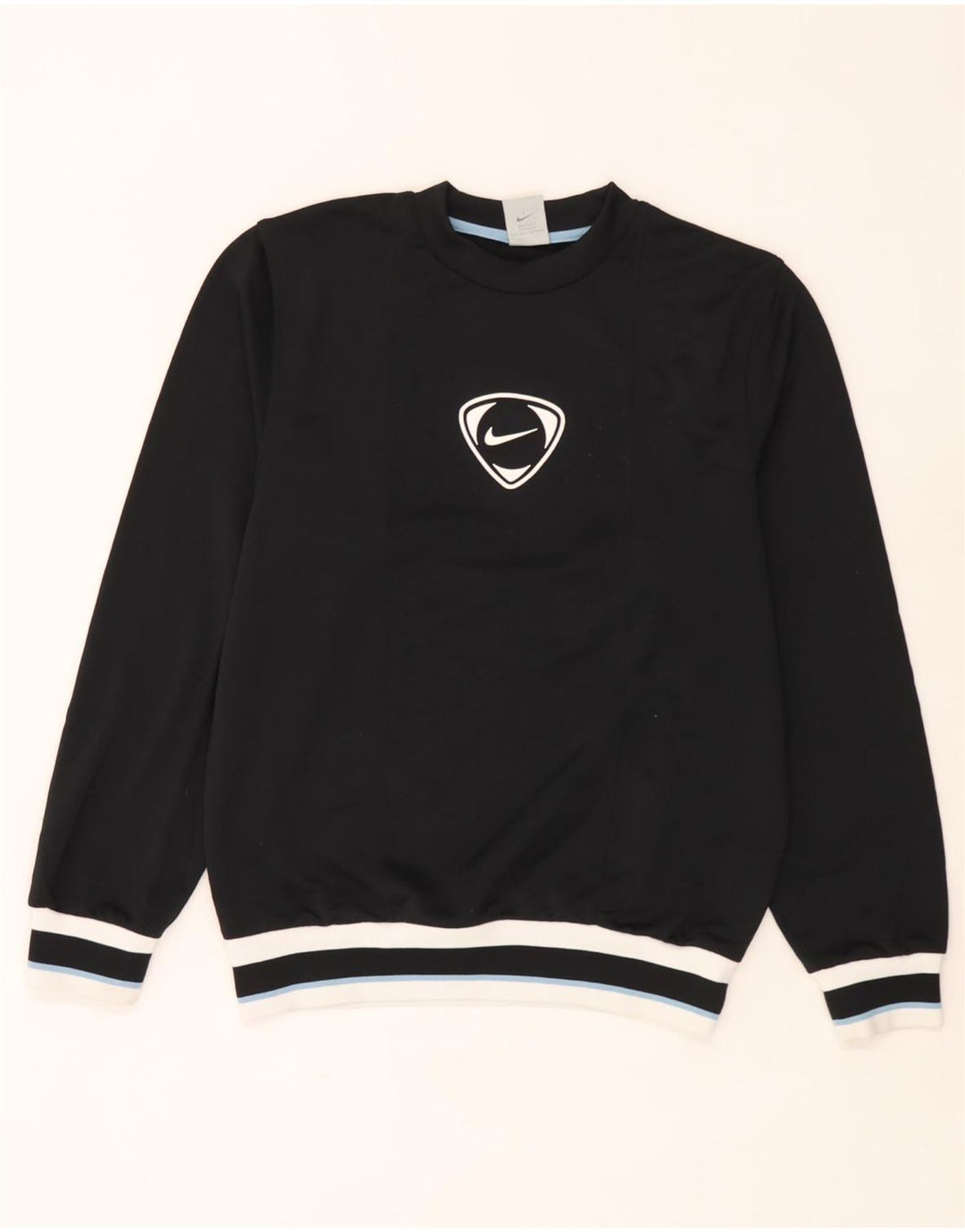 Moletom masculino Nike Jumper UK 36/38 pequeno preto colorblock poliéster