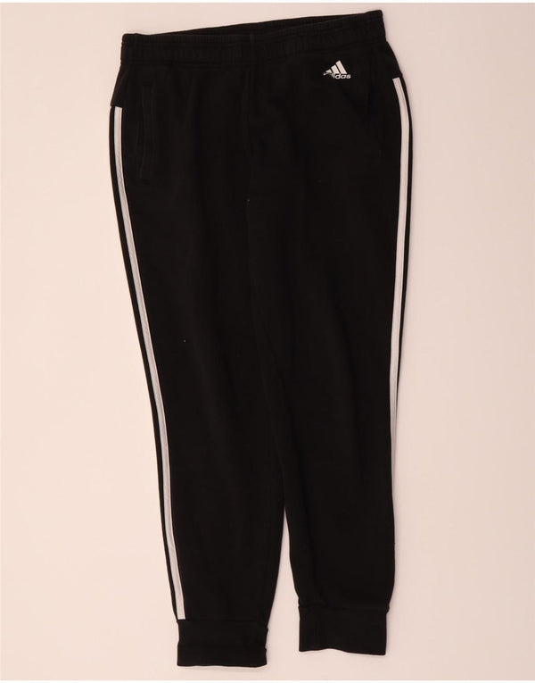 Adidas Womens Tracksuit Calças Joggers UK 12/14 Médio Algodão Preto