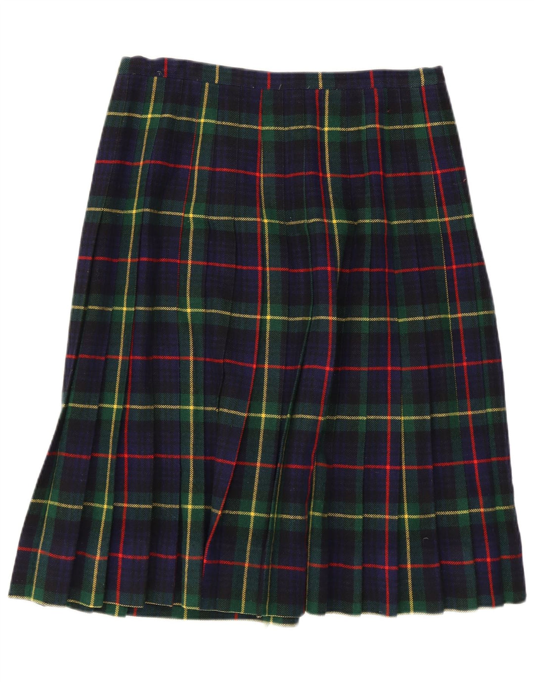 Saia feminina vintage W32 grande xadrez azul marinho