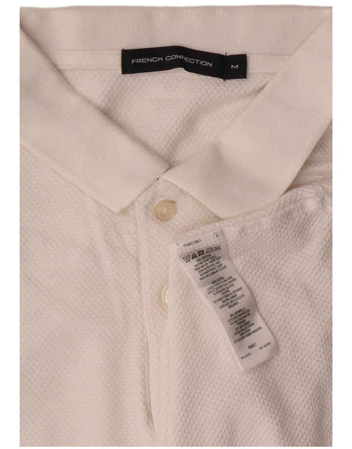 Camisa polo masculina FRENCH CONNECTION algodão branco médio