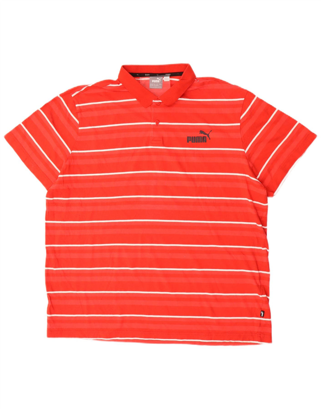 Camisa polo masculina PUMA 2XL listrada vermelha