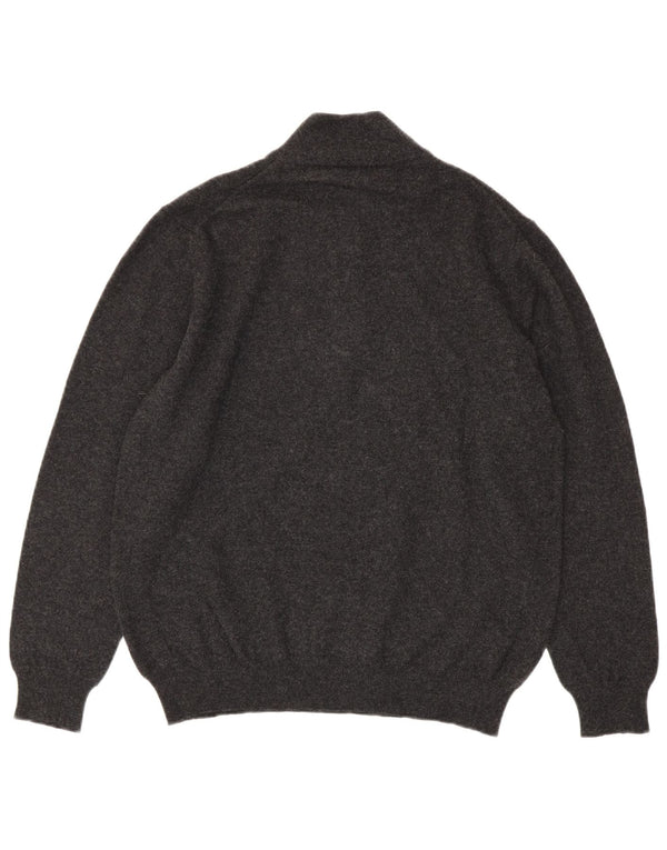 Suéter masculino Harmont & Blaine com zíper e gola 3XL lã cinza