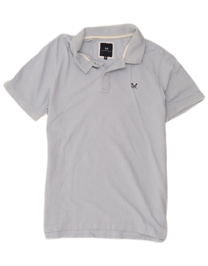 Camisa polo masculina Crew Clothing algodão azul médio