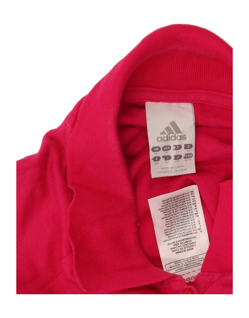 ADIDAS Womens Polo Shirt UK 14 Medium Pink Cotton Vintage Adidas and Second-Hand Adidas from Messina Hembry 