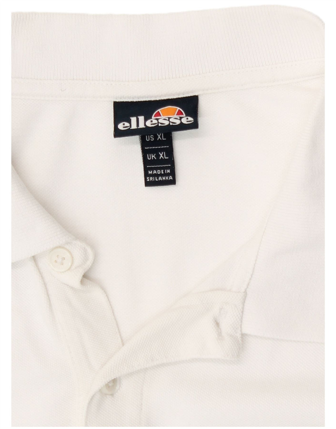 Camisa polo masculina Ellesse XL algodão branco