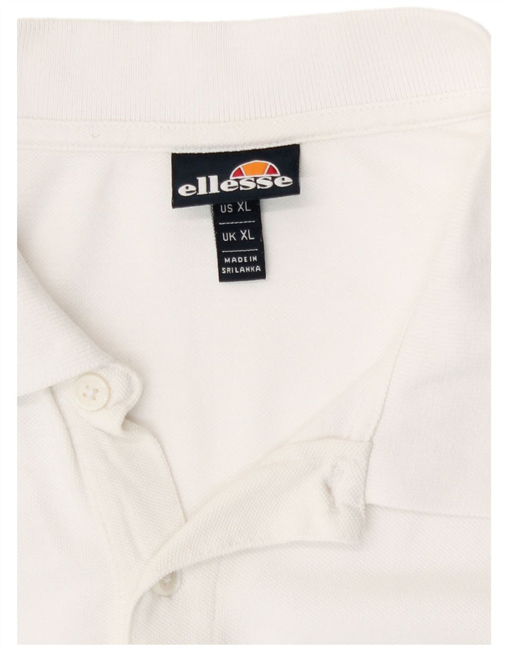 Camisa polo masculina Ellesse XL algodão branco