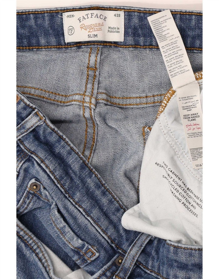 Fat Face Masculino Slim Jeans W42 L28 Algodão Azul
