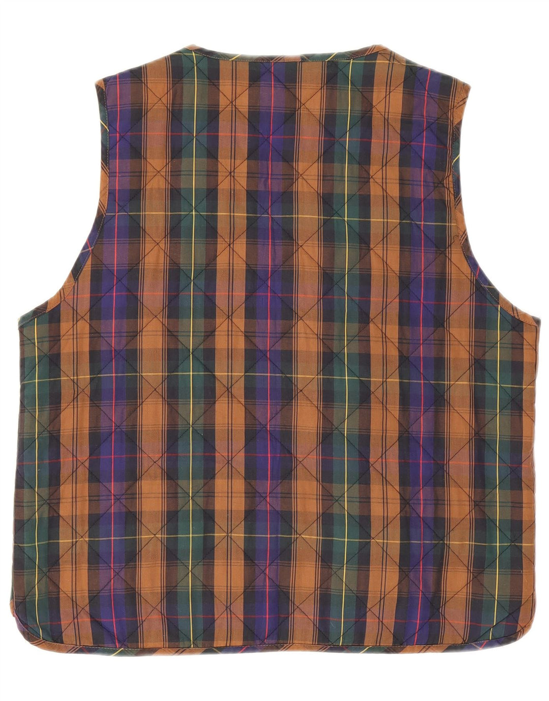 E Colete Acolchoado Feminino UK 14 Grande Xadrez Multicolorido