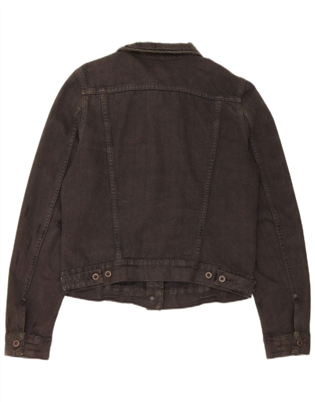 Jaqueta jeans feminina Polo Ralph Lauren com corte desgastado Reino Unido 14 médio preto
