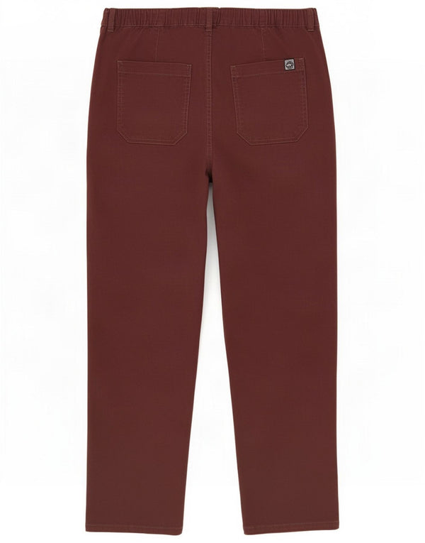 Weird Fish Womens Loose Fit Chino Calças UK 18 XL W38 L30 Borgonha Algodão
