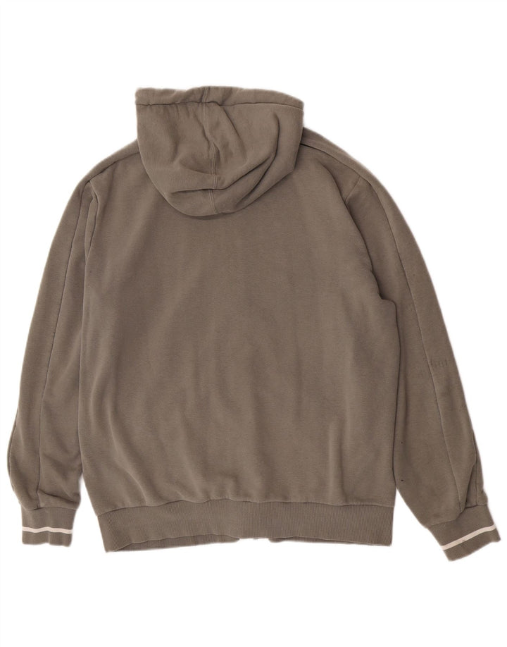 Suéter masculino Puma com capuz e zíper gráfico médio algodão cáqui