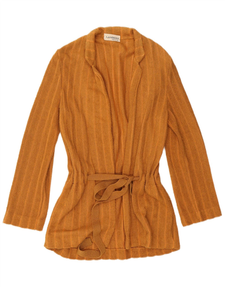 Suéter cardigã feminino Lambers Longline IT 42 risca de giz laranja médio