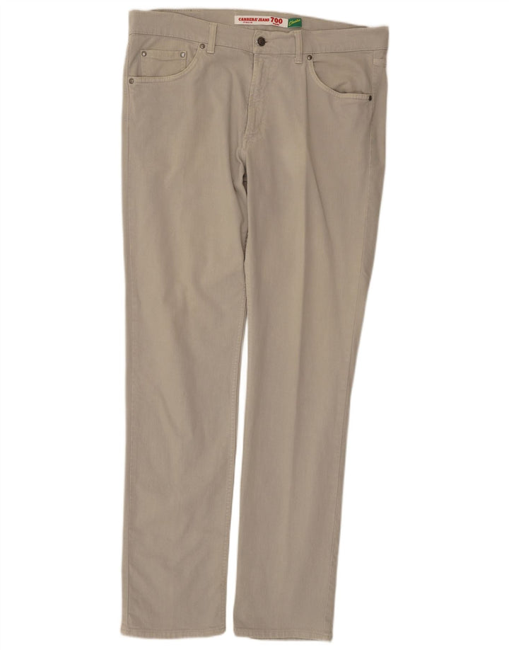 Calça jeans feminina CARRERA 700 regular reta W38 L34 algodão cinza