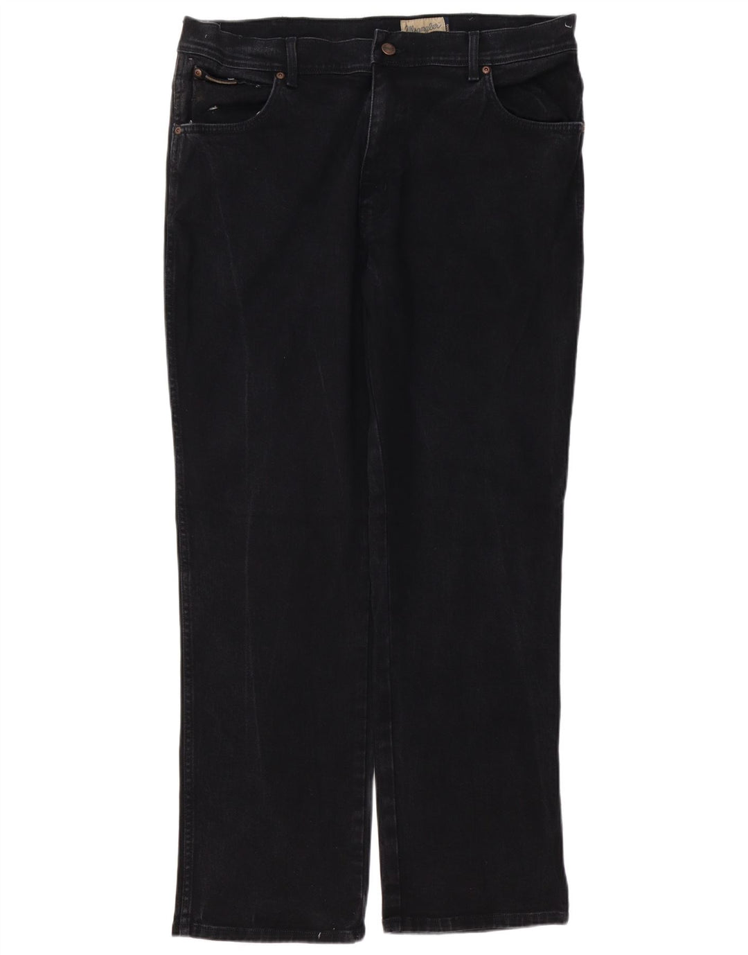WRANGLER Masculino Texas Straight Jeans W38 L32 Algodão Preto