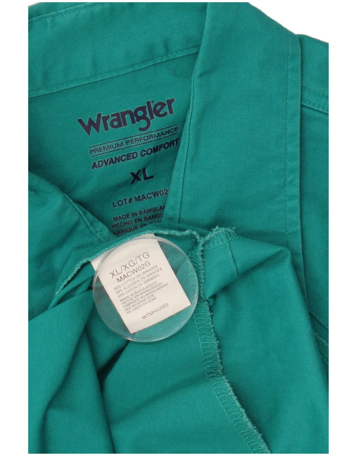 Camisa masculina Wrangler XL algodão turquesa