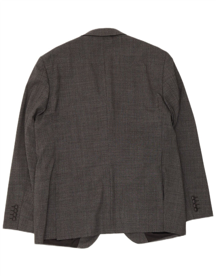 Jaqueta blazer masculina de 2 botões Marks & Spencer Reino Unido 44 XL cinza