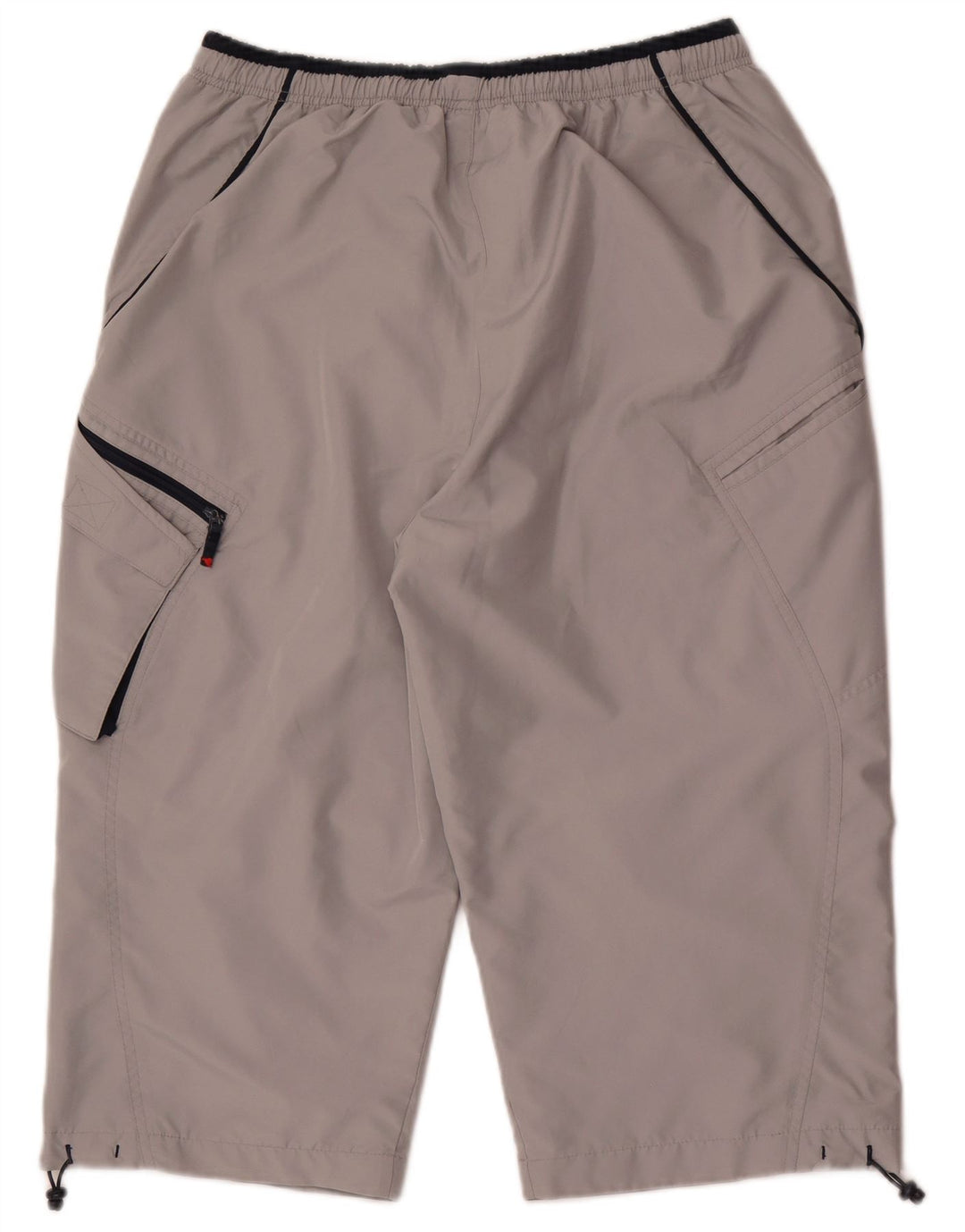 Shorts esportivos masculinos Reebok Bermuda grande poliéster cinza