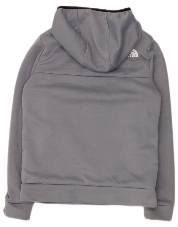 THE NORTH FACE Meninos moletom com capuz gráfico com zíper e gola 14-15 anos XL cinza