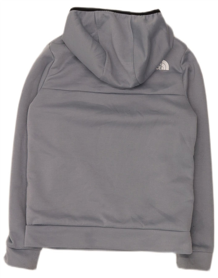 THE NORTH FACE Meninos moletom com capuz gráfico com zíper e gola 14-15 anos XL cinza