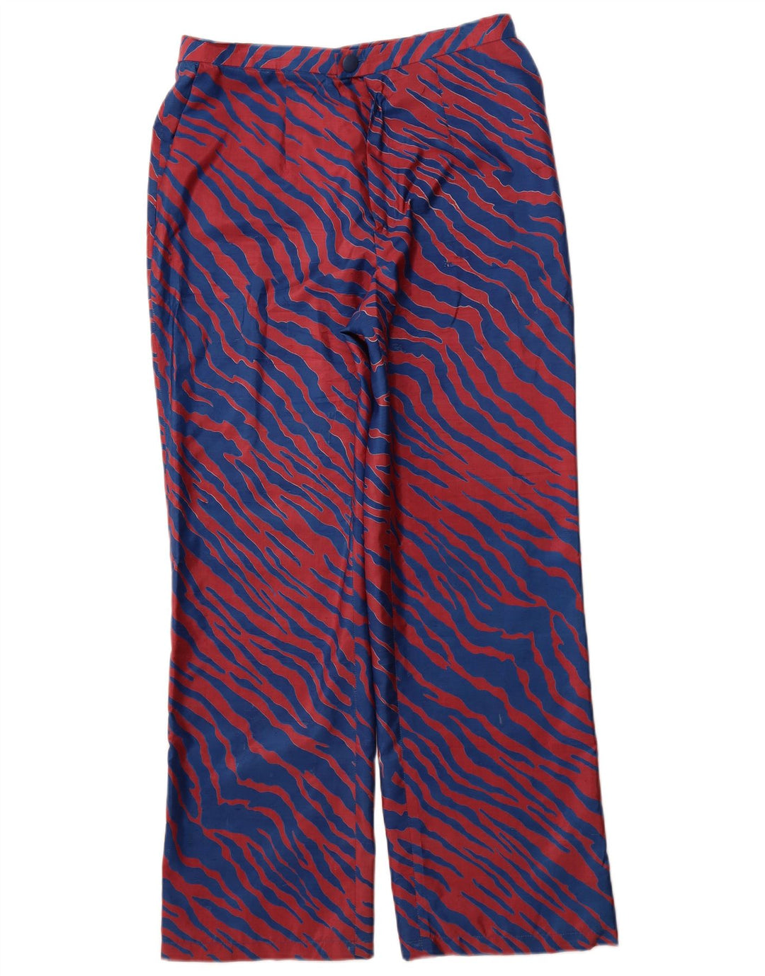 Calça chino feminina VINTAGE reta W30 L29 listrada azul