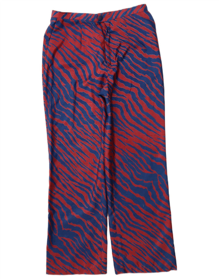 Calça chino feminina VINTAGE reta W30 L29 listrada azul