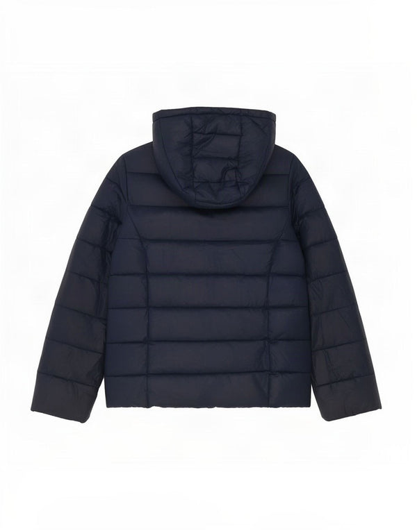 Casaco acolchoado com capuz para menina Benetton 10-11 anos XL azul marinho Colourblock