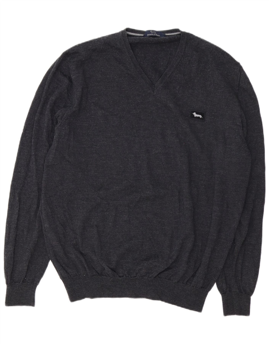 Suéter masculino Harmont & Blaine com decote em V 5XL lã cinza