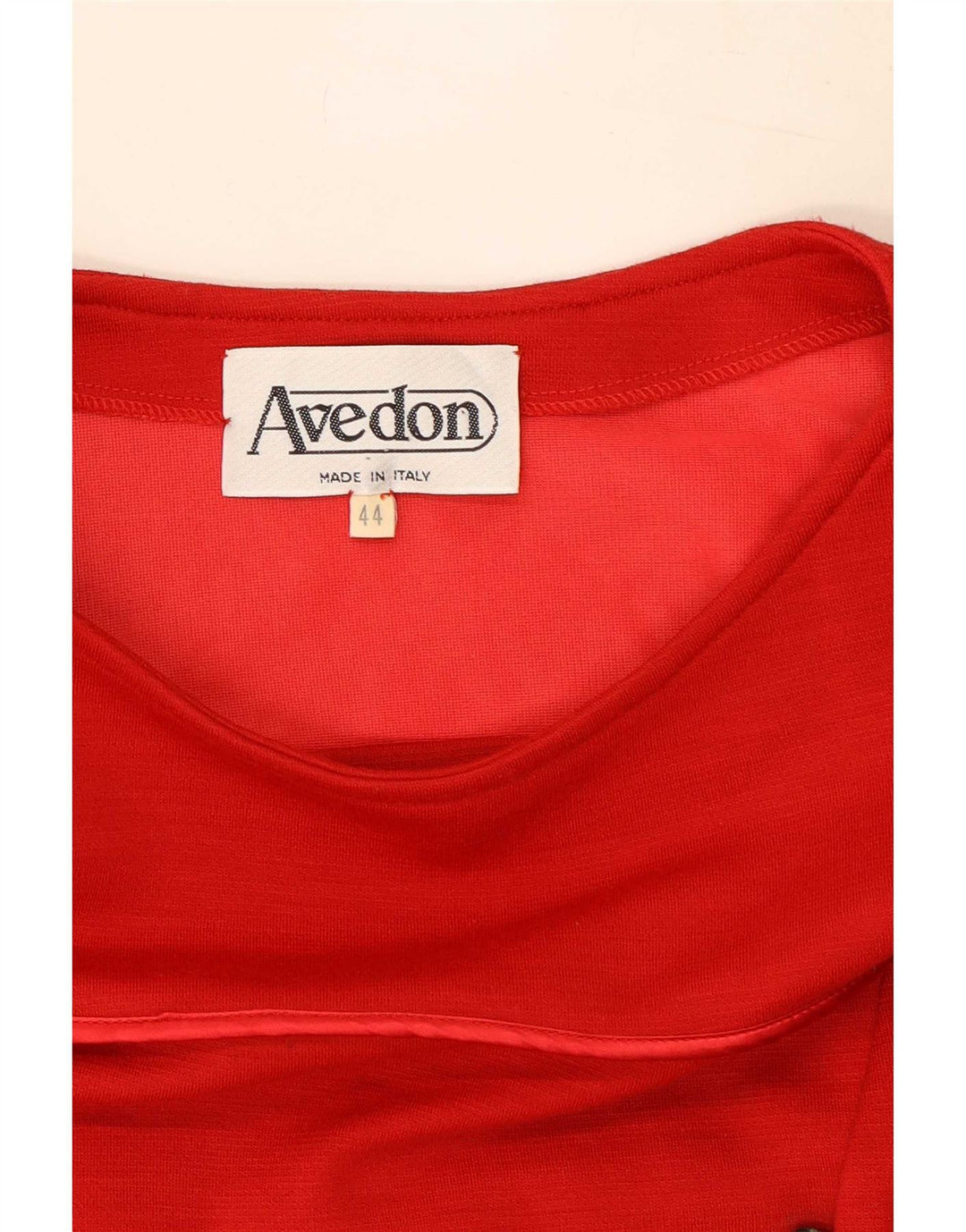 Avedon vestido feminino manga comprida bainha IT 44 lã vermelha média