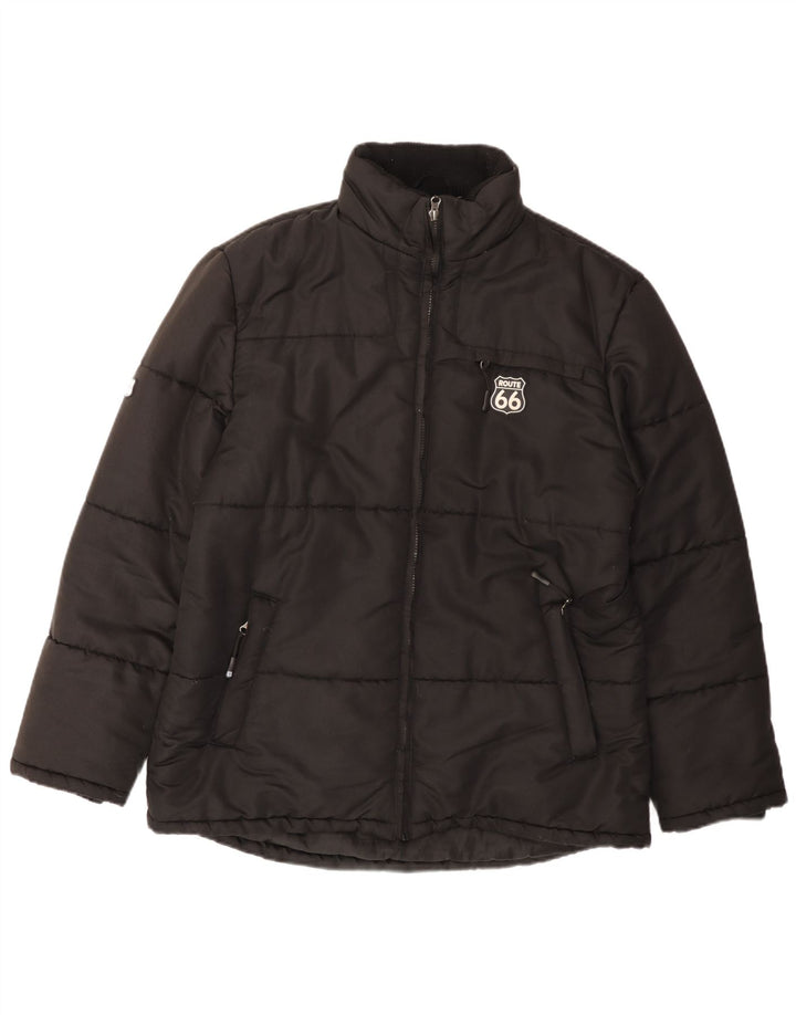Jaqueta acolchoada masculina ROUTE 66 UK 40 grande poliéster preto