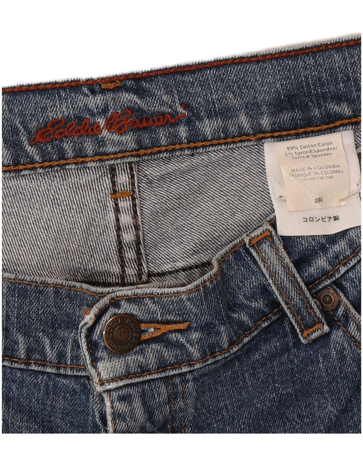 Eddie Bauer Calça jeans feminina Bootcut EUA 8 médio W28 L32 algodão azul