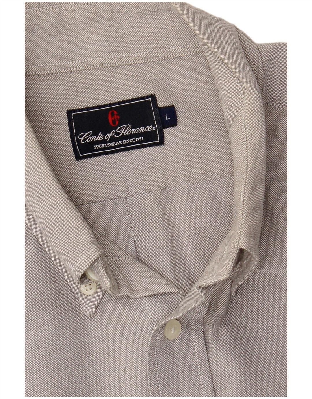 Camisa masculina CONTE OF FLORENCE grande algodão cinza