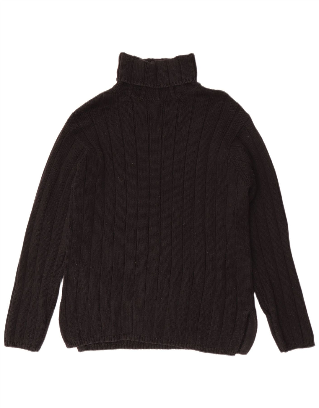 Suéter feminino Gap com gola redonda e algodão preto médio UK 14
