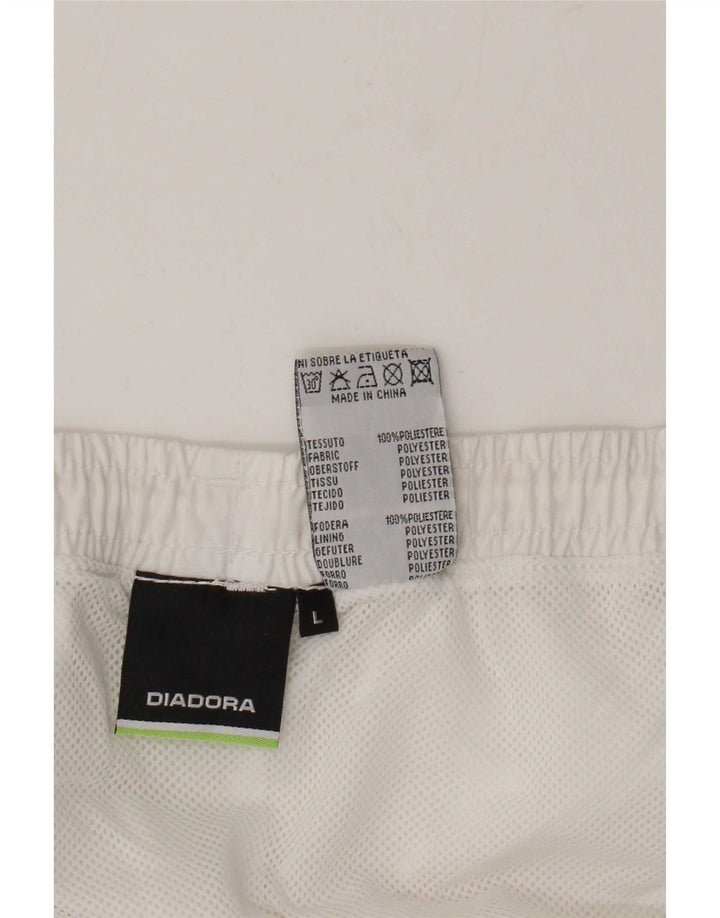 Diadora Mens Sport Shorts Grande Poliéster Branco