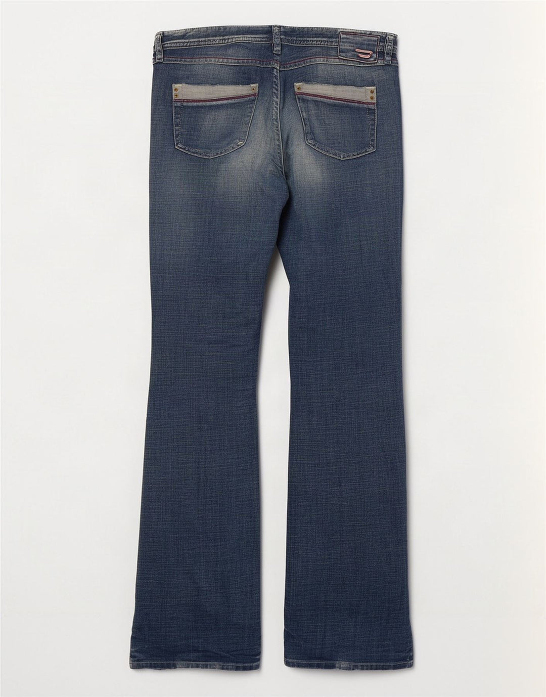Jeans feminino Diesel Bootcut desgastado Reino Unido 16 grande W32 L33 azul algodão