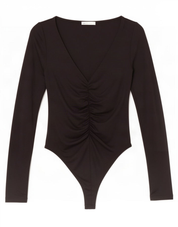 Body feminino Zara UK 12 médio preto poliamida