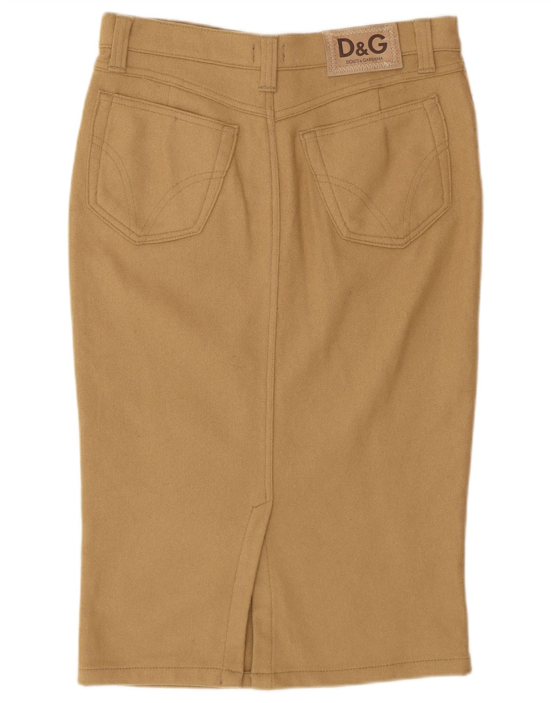 Saia lápis feminina Dolce & Gabbana IT 44 médio W30 lã bege
